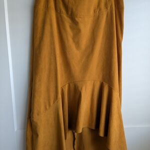 Anthropologie Golden High-Low Skirt